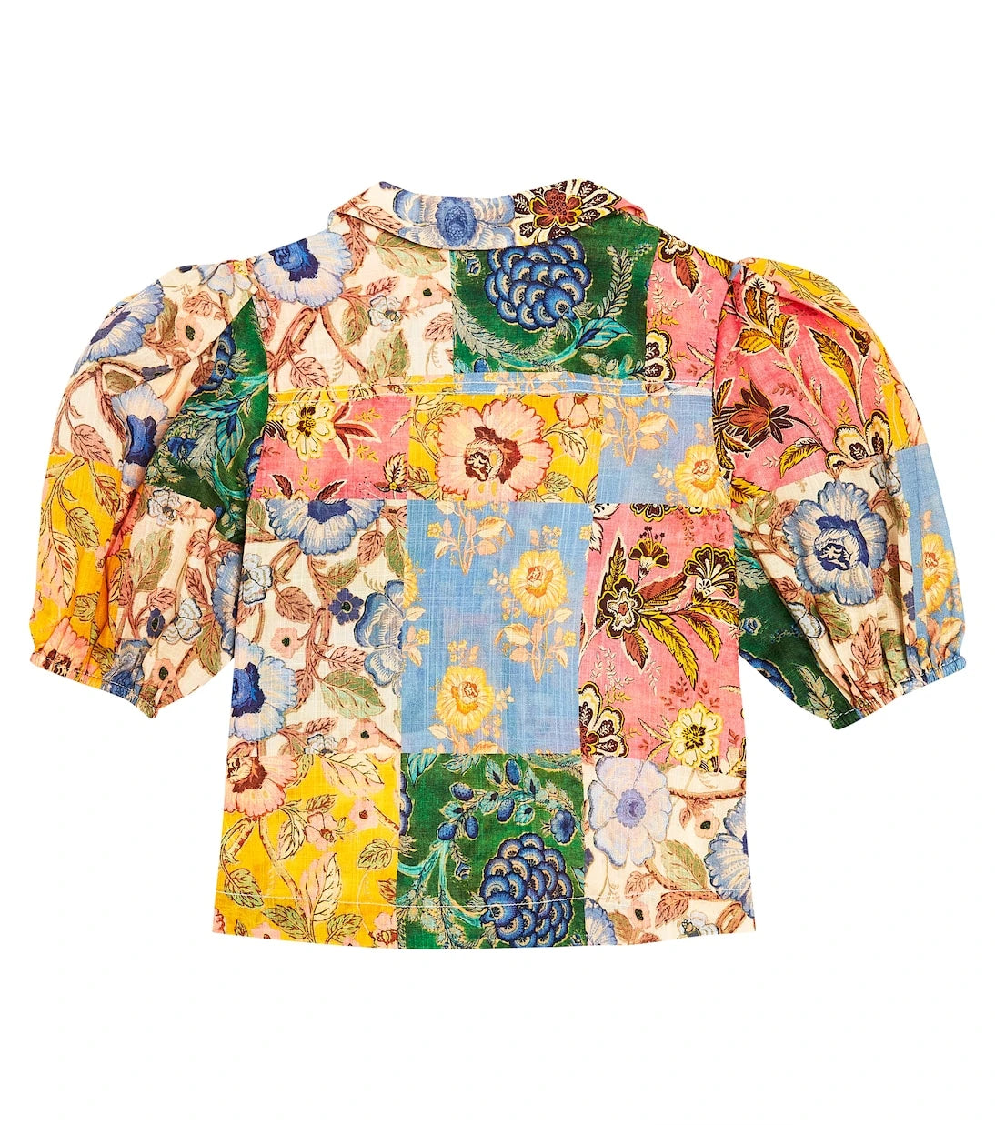 Zimmermann Kids - Junie patchwork puff-sleeve shirt