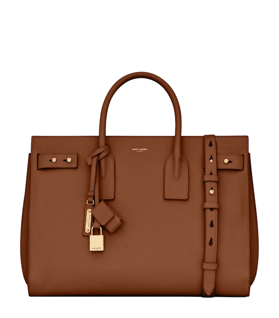 Saint Laurent Beige Large Sac de Jour Tote Bag