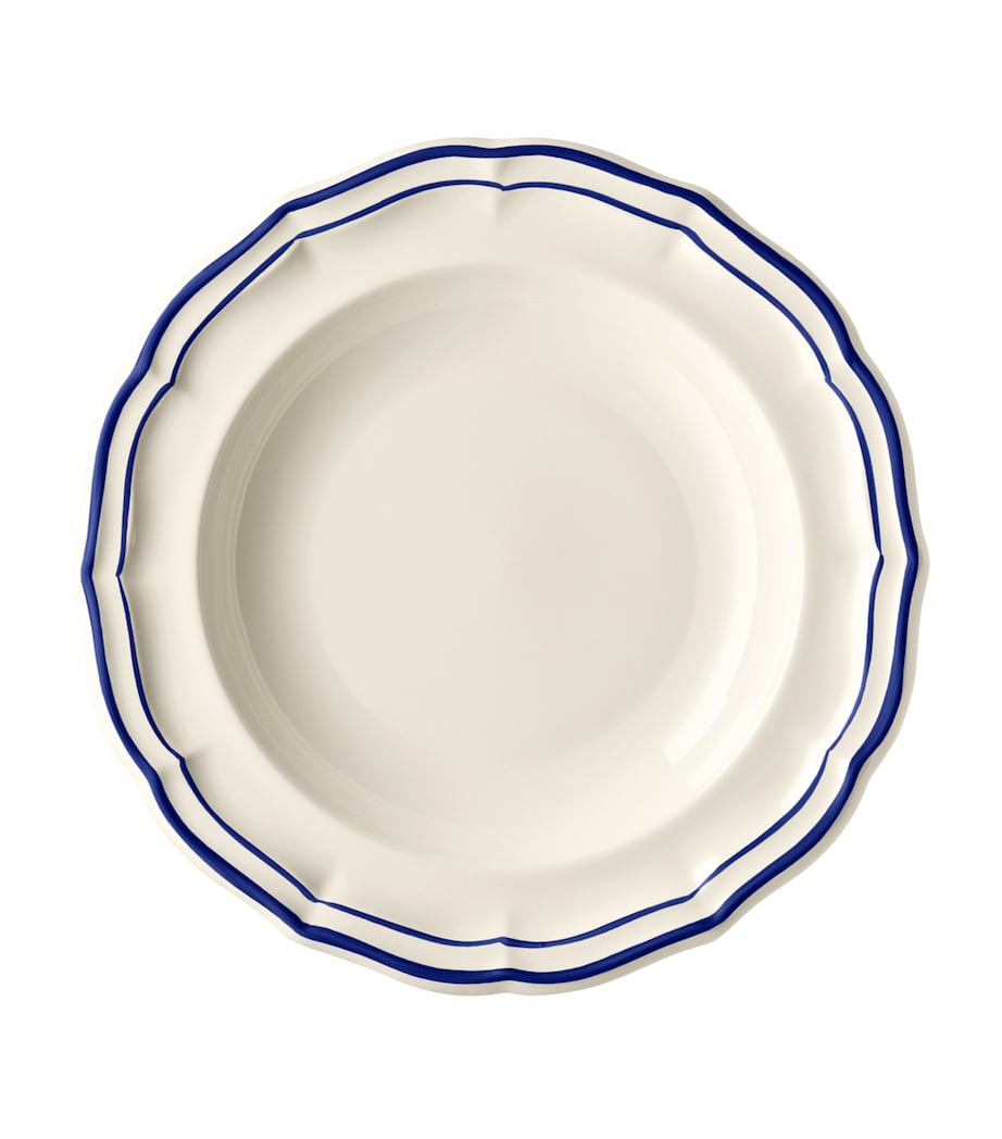 Set of 4 Filet Cobalt Soup Plates
