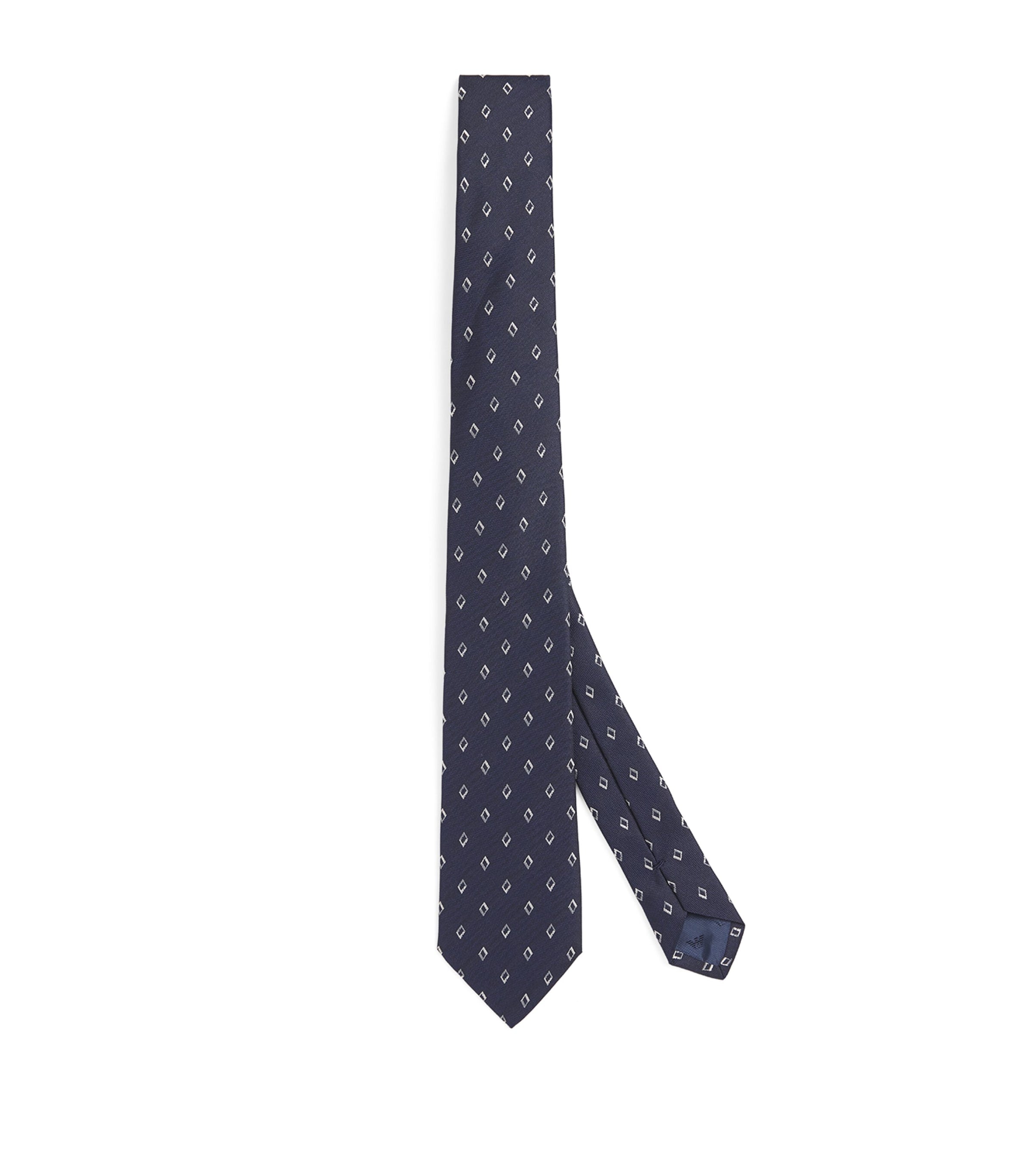 Emporio Armani Silk Jacquard Diamond Tie