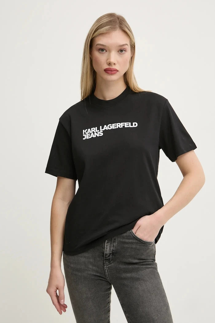 Karl Lagerfeld Jeans kadın pamuklu tişört