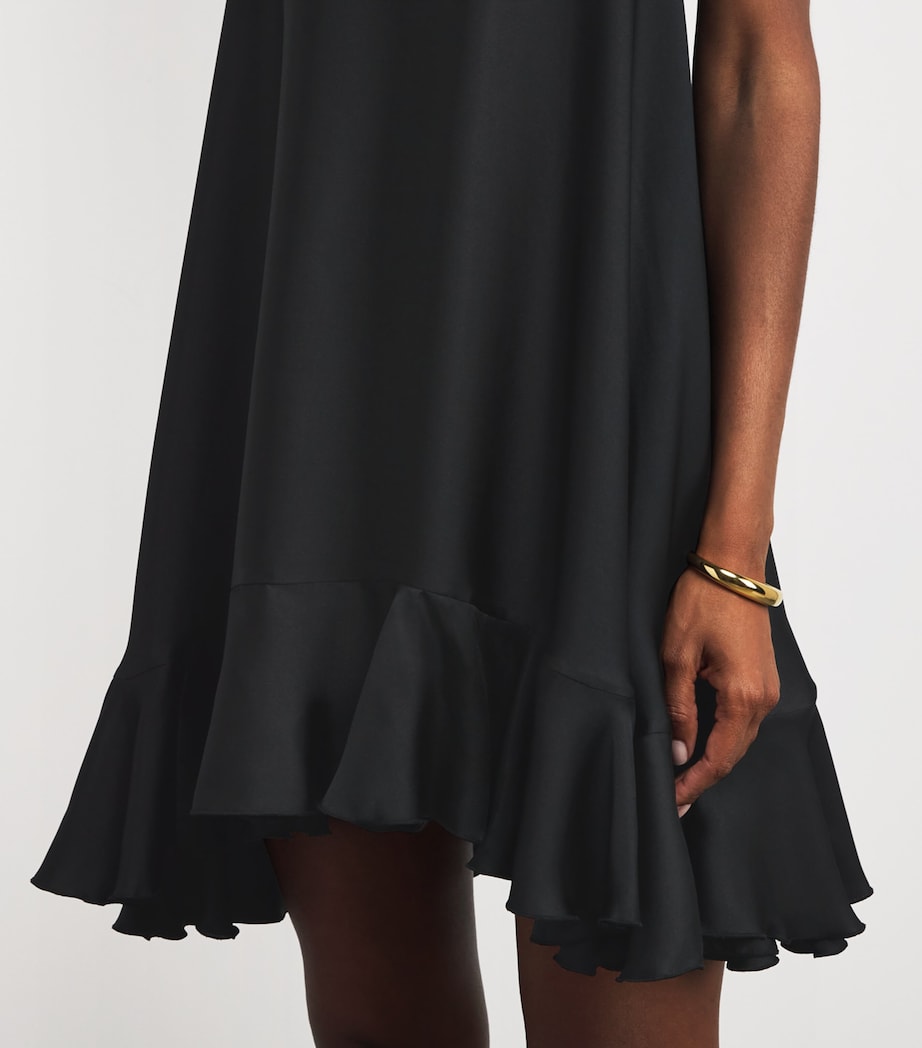 Silk-Blend Lilith Mini Dress BLACK