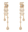 CHANEL Beige Gold and Diamond Eternal N°5 Transformable Earrings