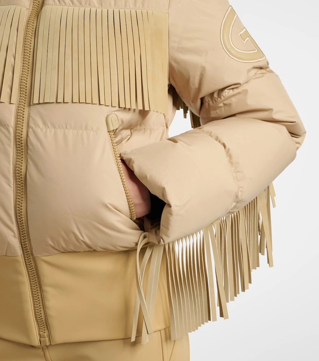Goldbergh - Marna fringed down ski jacket