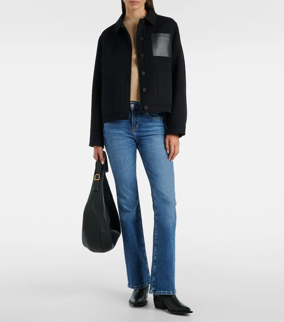 AG Jeans - بنطلون جينز سوفي بقصة البوت كت وخصر متوسط الارتفاع