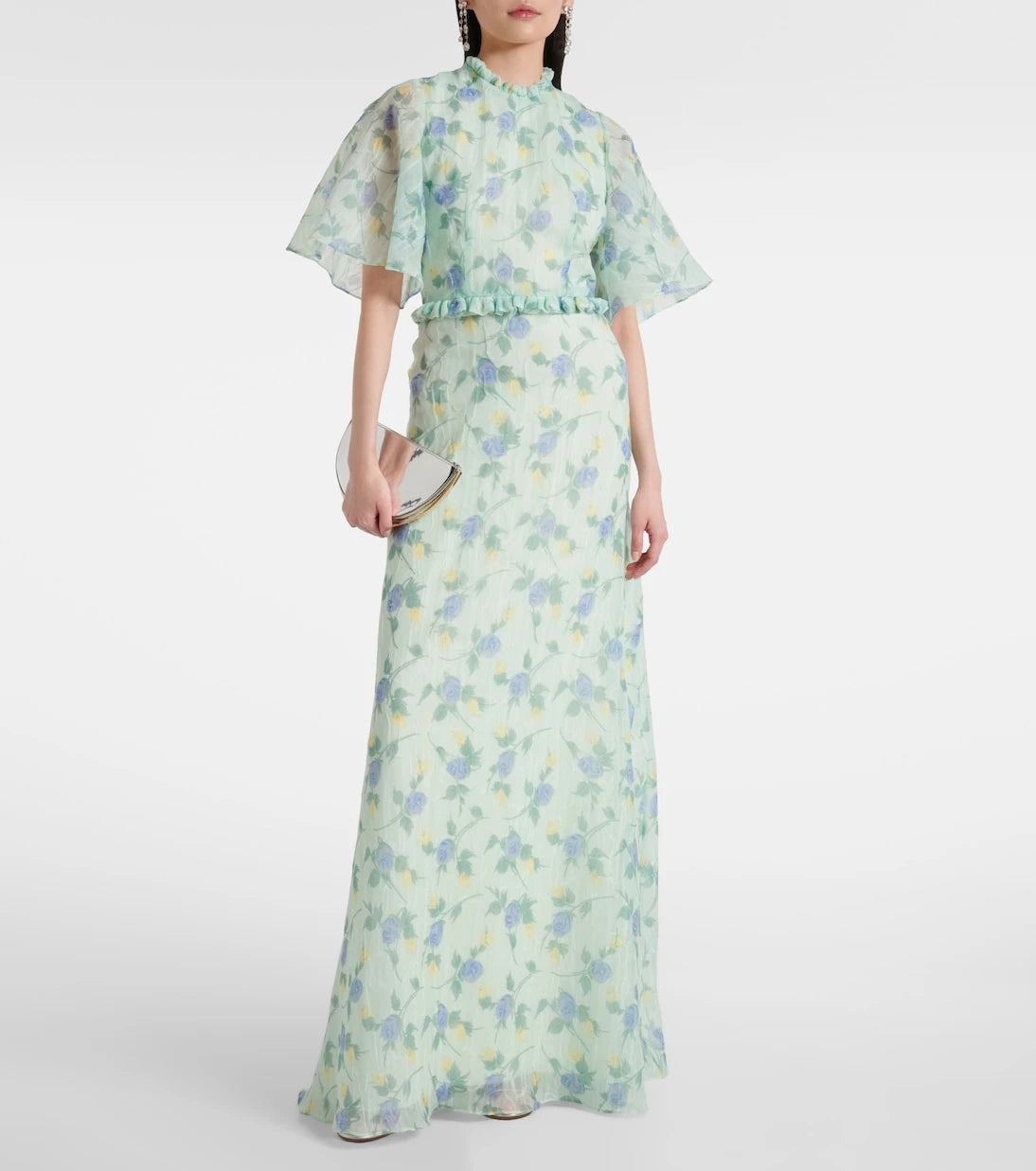 Markarian - Heather floral organza gown