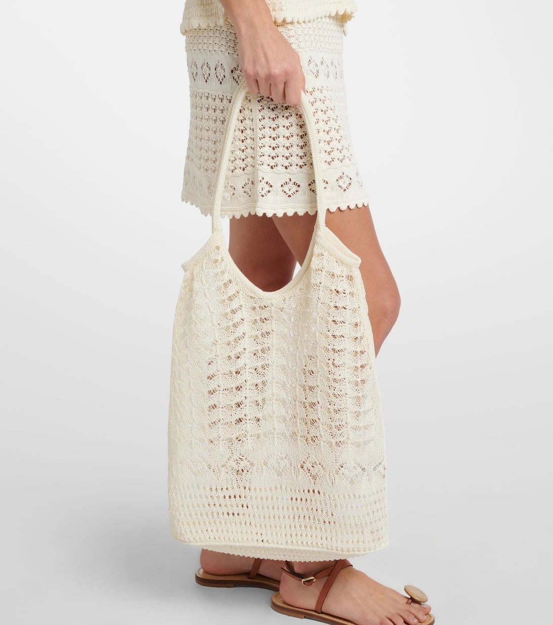 Eres - Ocre crochet shoulder bag