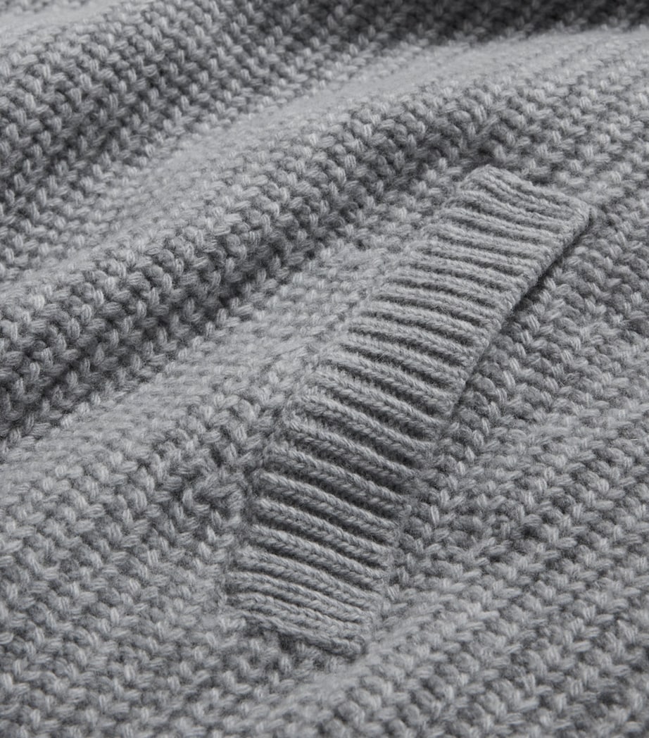 Green Wool Reversible Infinity Cardigan