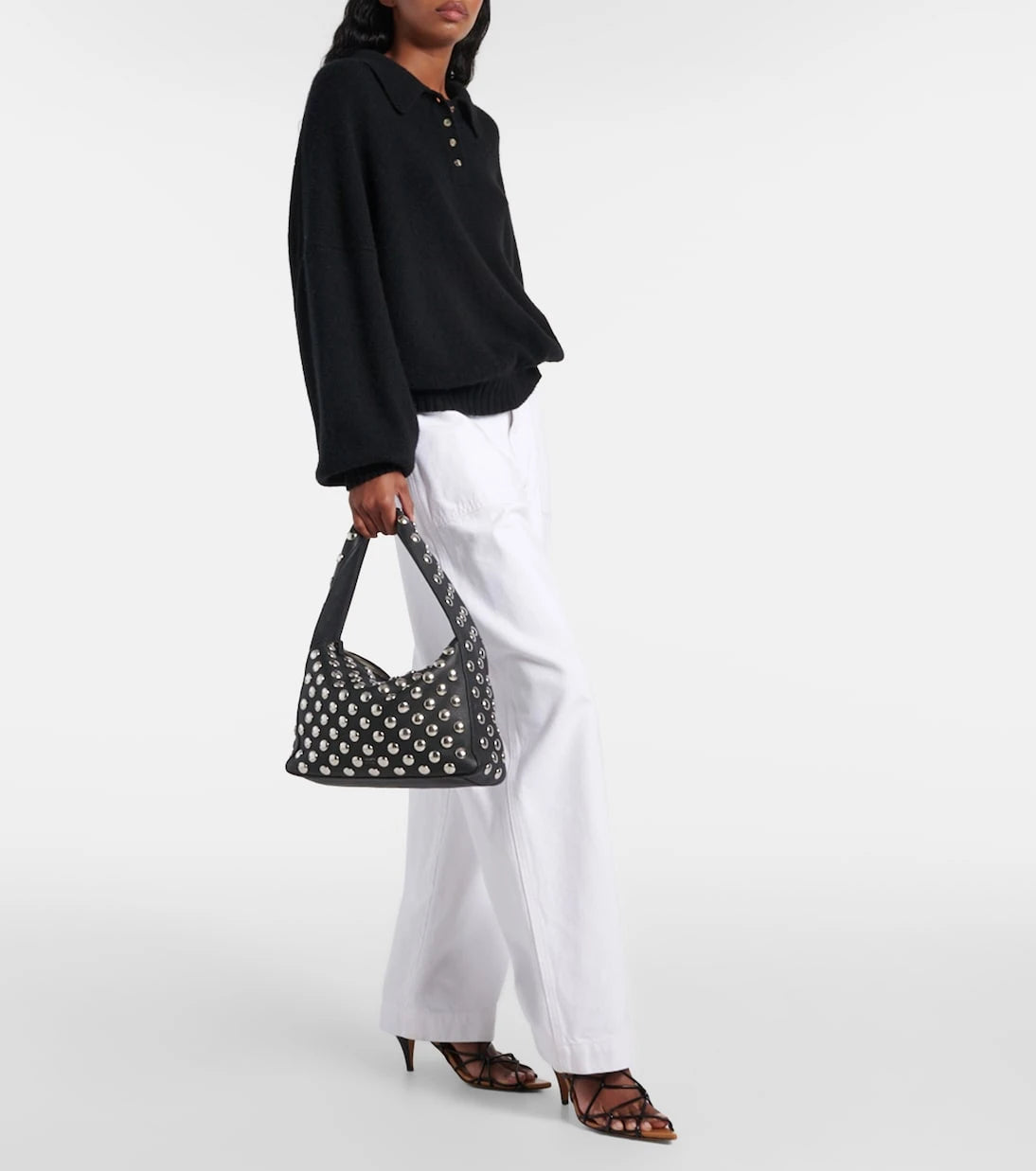 Khaite - Elena Small studded leather shoulder bag