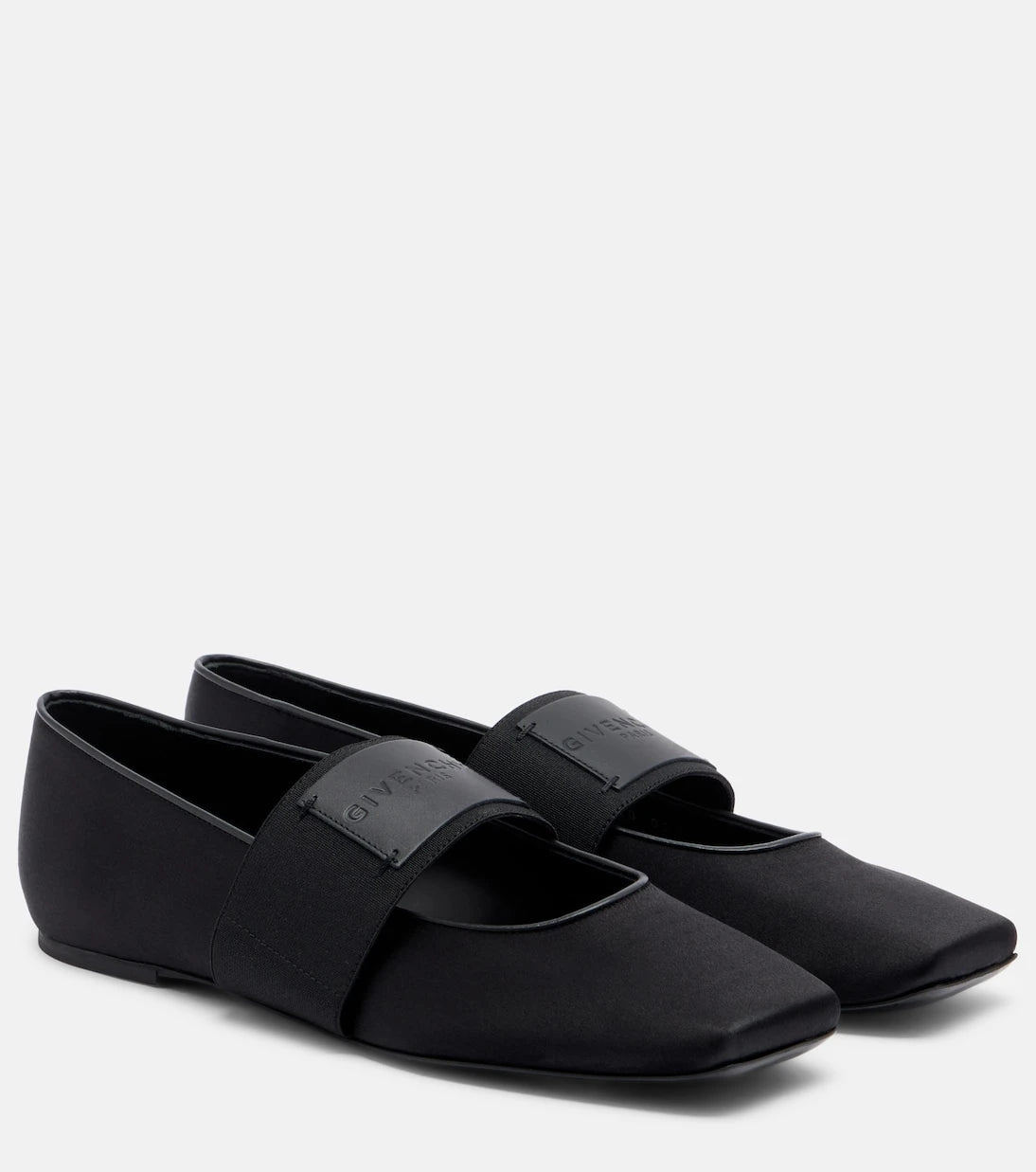 Givenchy - Sliced Square satin ballet flats