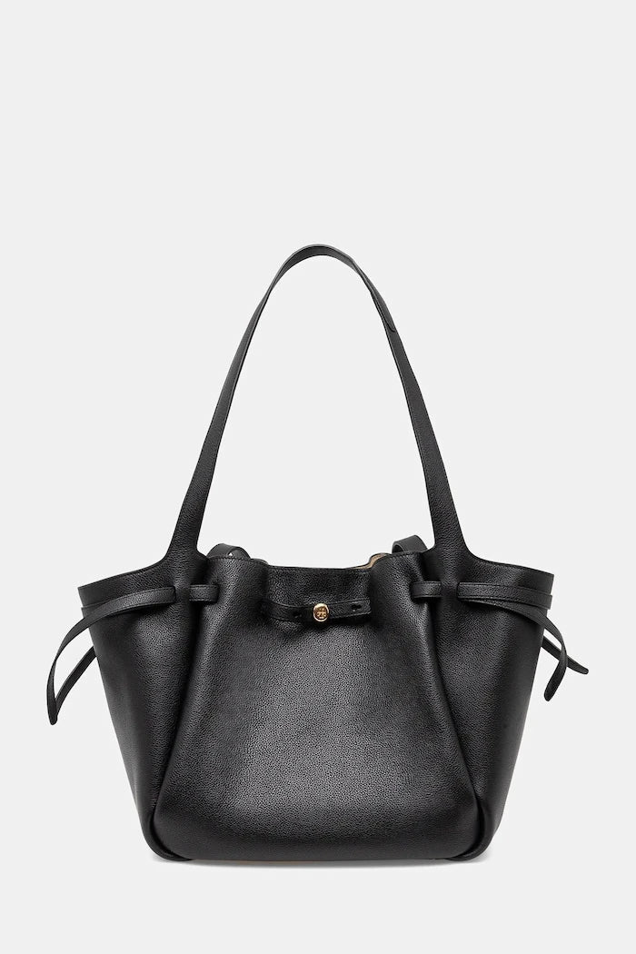 Кожена чанта Tory Burch Romy Pebbled Tote