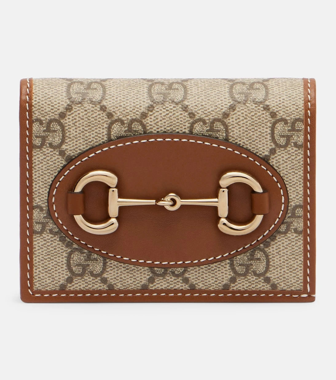 Gucci - Horsebit 1955 leather-trimmed wallet