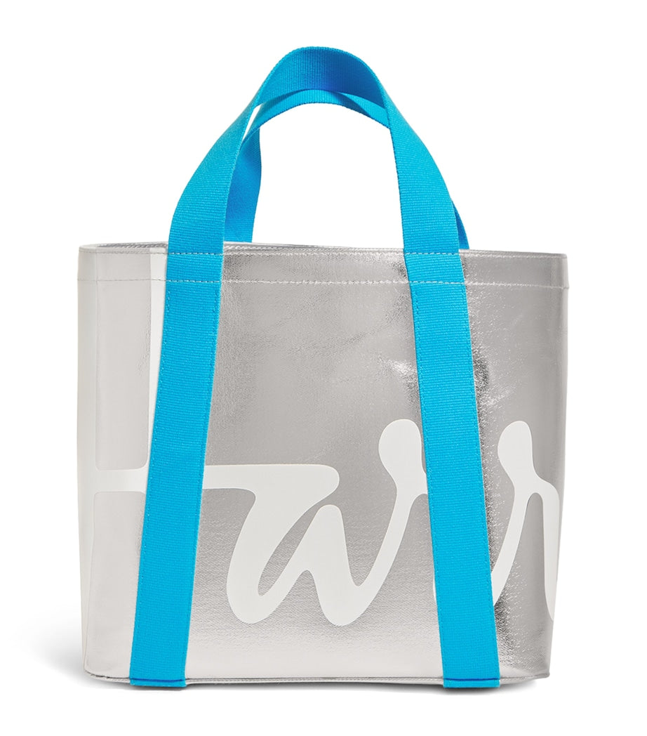 Mini Cotton Logo Tote Bag SILVER