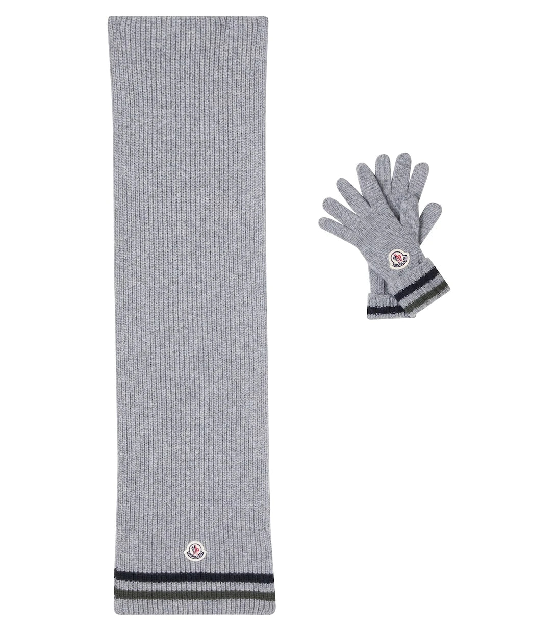 Moncler Enfant - Virgin wool scarf and gloves set