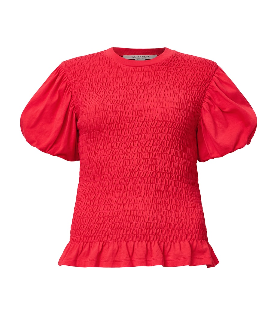 Smocked Dael Top CRIMSON RED