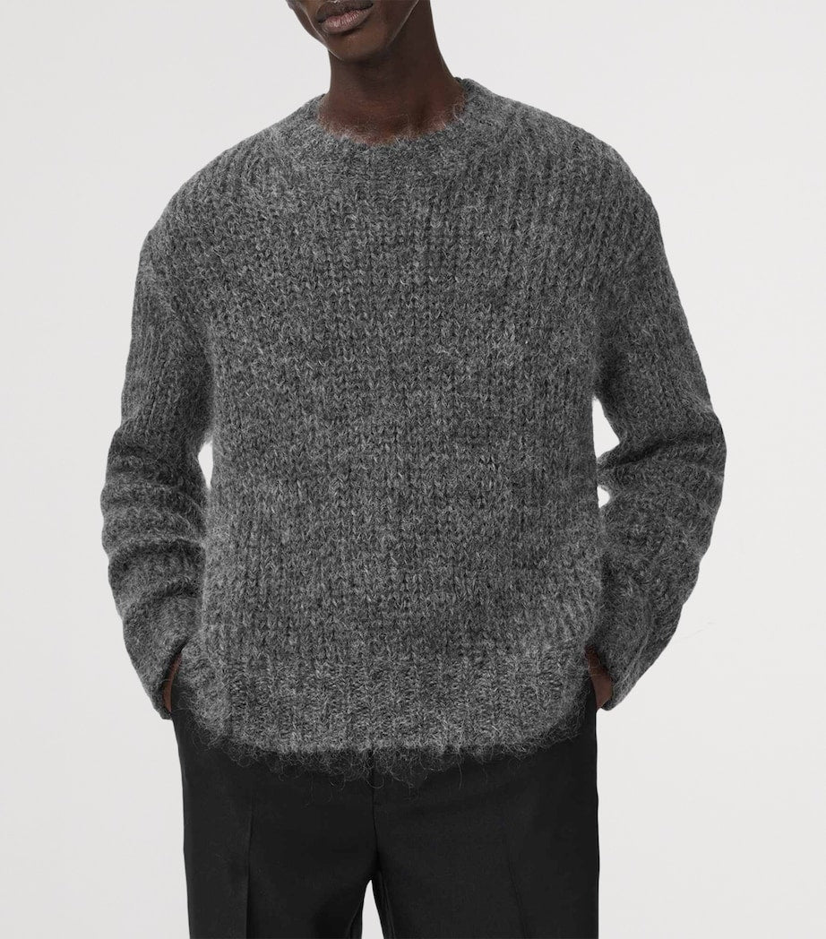 AllSaints Grey Oversized Myles Sweater