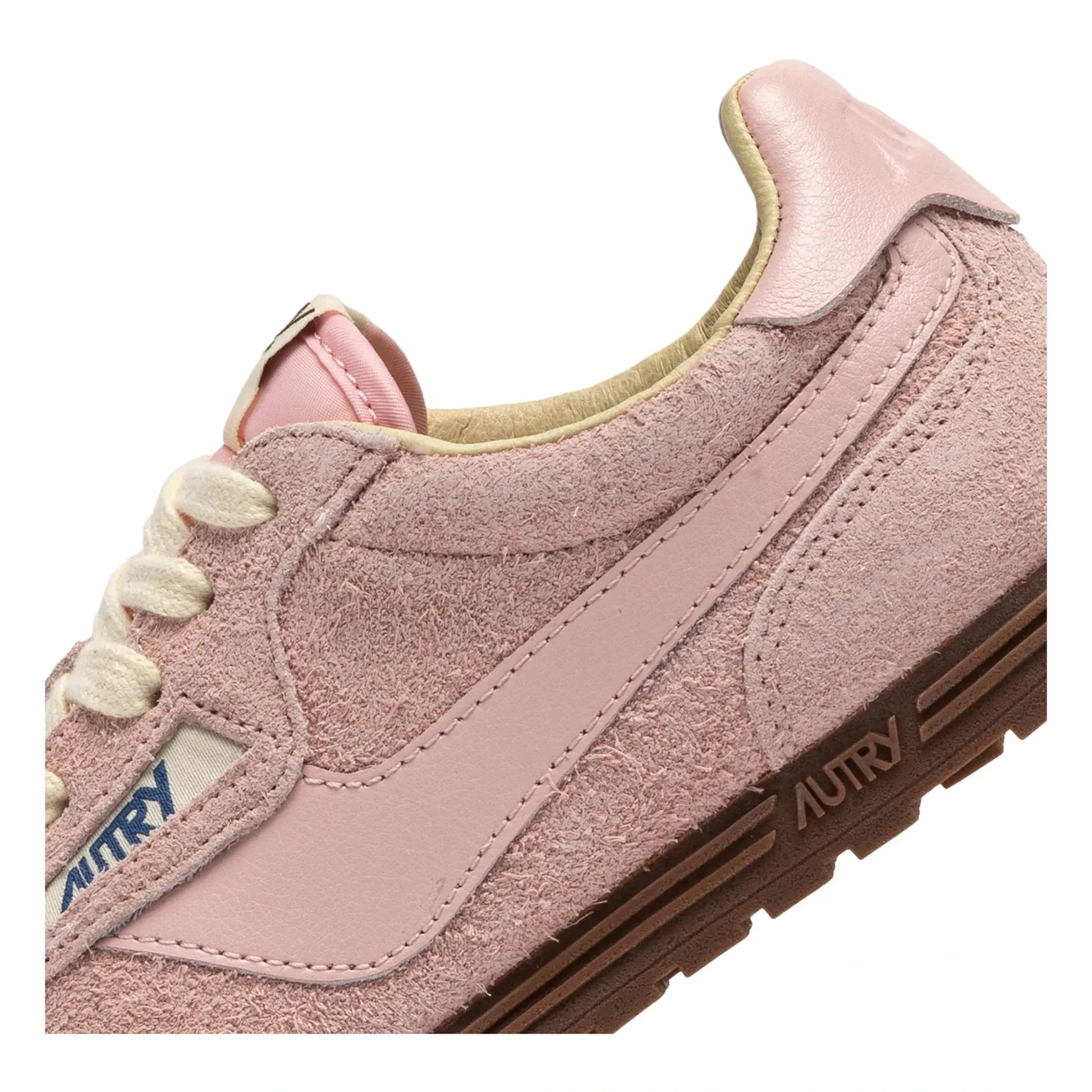 Autry - Windspin Low Suede and Leather Basket | Powder pink