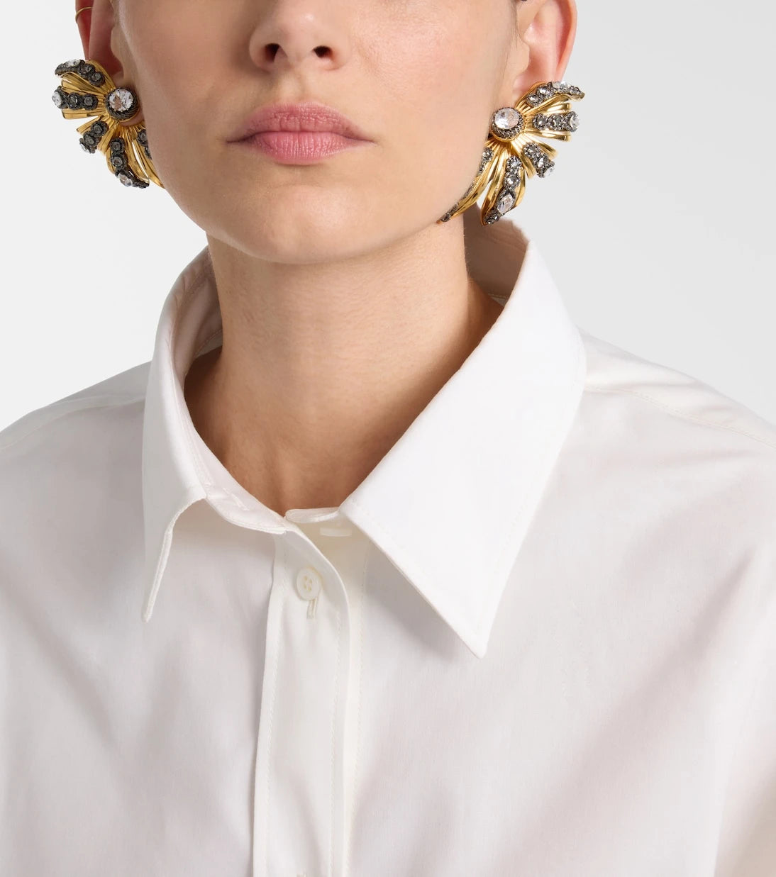 Balenciaga - Bloom embellished earrings