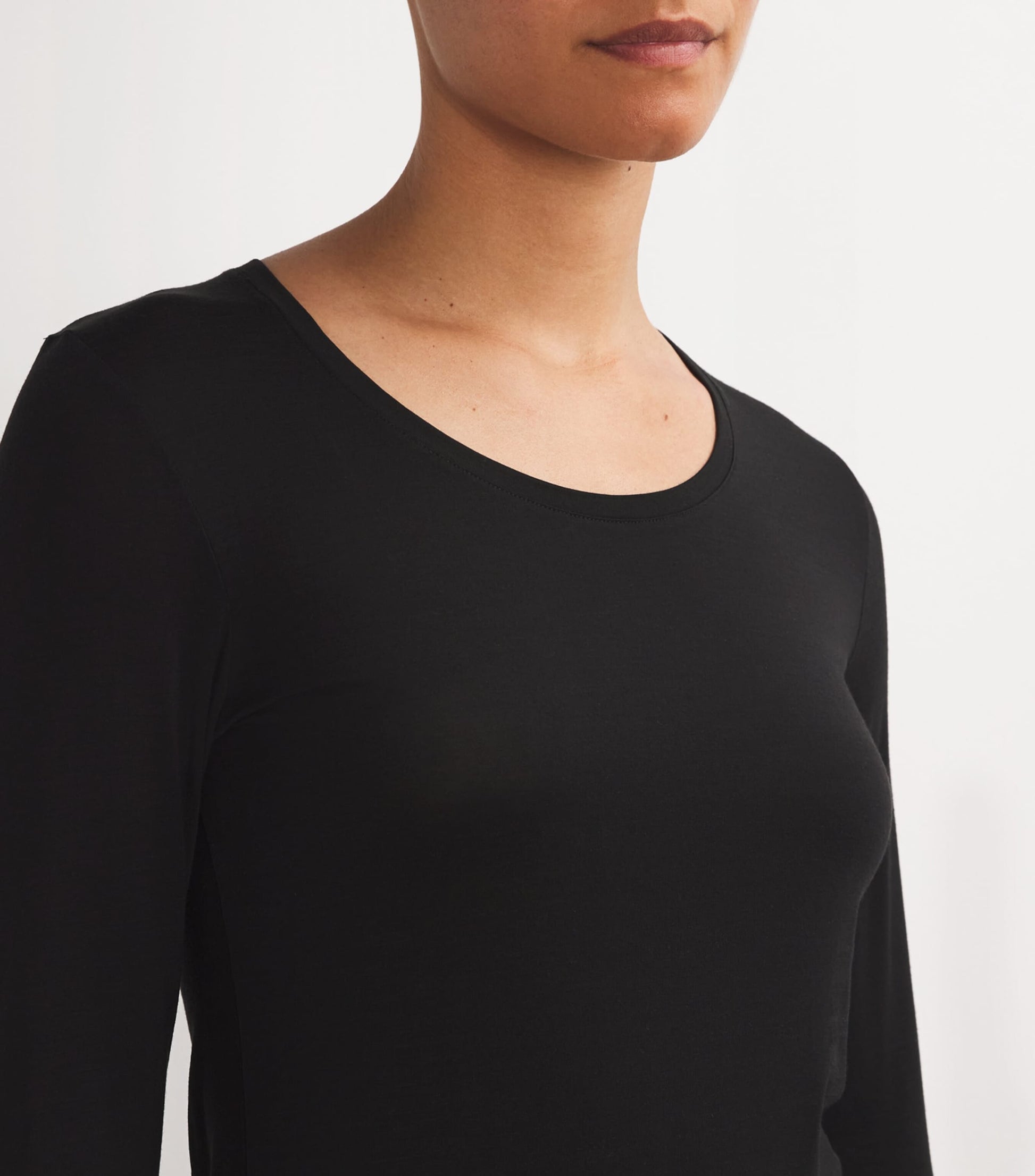 Falke Black Long-Sleeve Daily ClimaWool T-Shirt