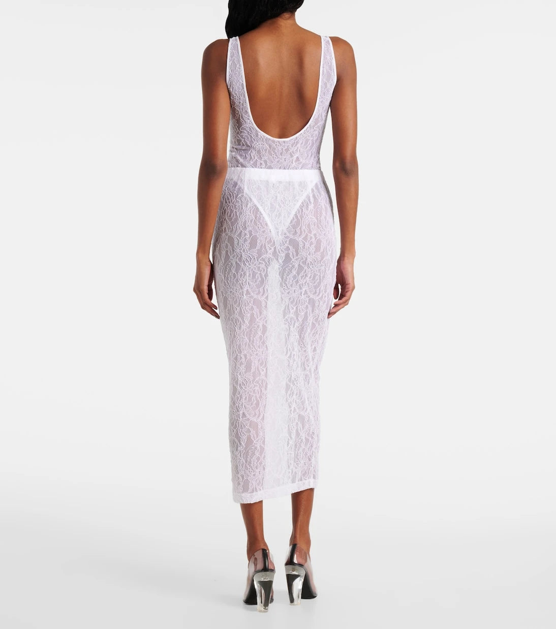 Wardrobe.NYC - Open-back lace bodysuit