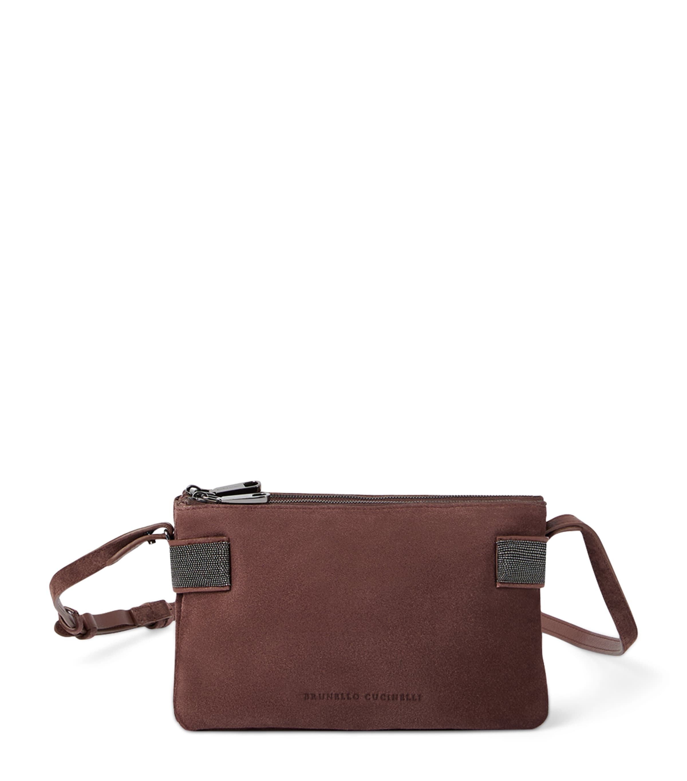 Brunello Cucinelli Mini Suede Essence Shoulder Bag