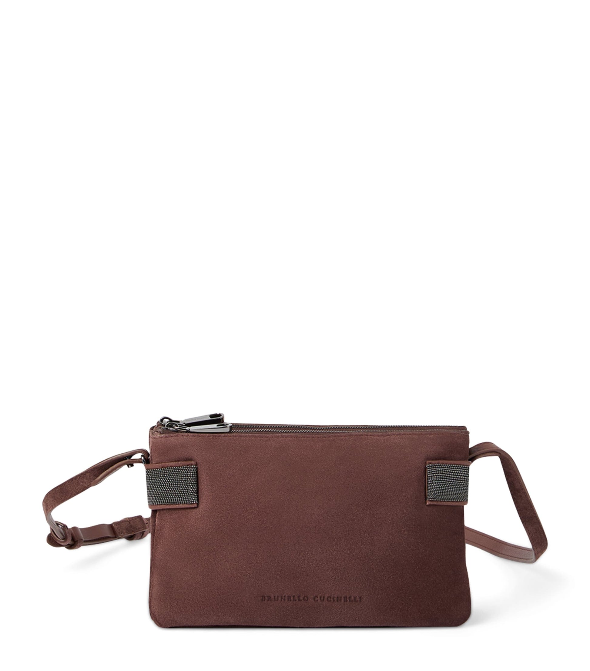 Brunello Cucinelli Mini Suede Essence Shoulder Bag