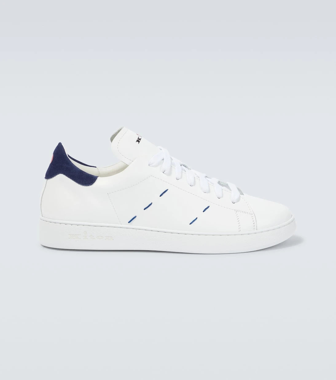 Kiton - Stitched leather sneakers