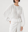 AllSaints White Gathered Melani Blouse