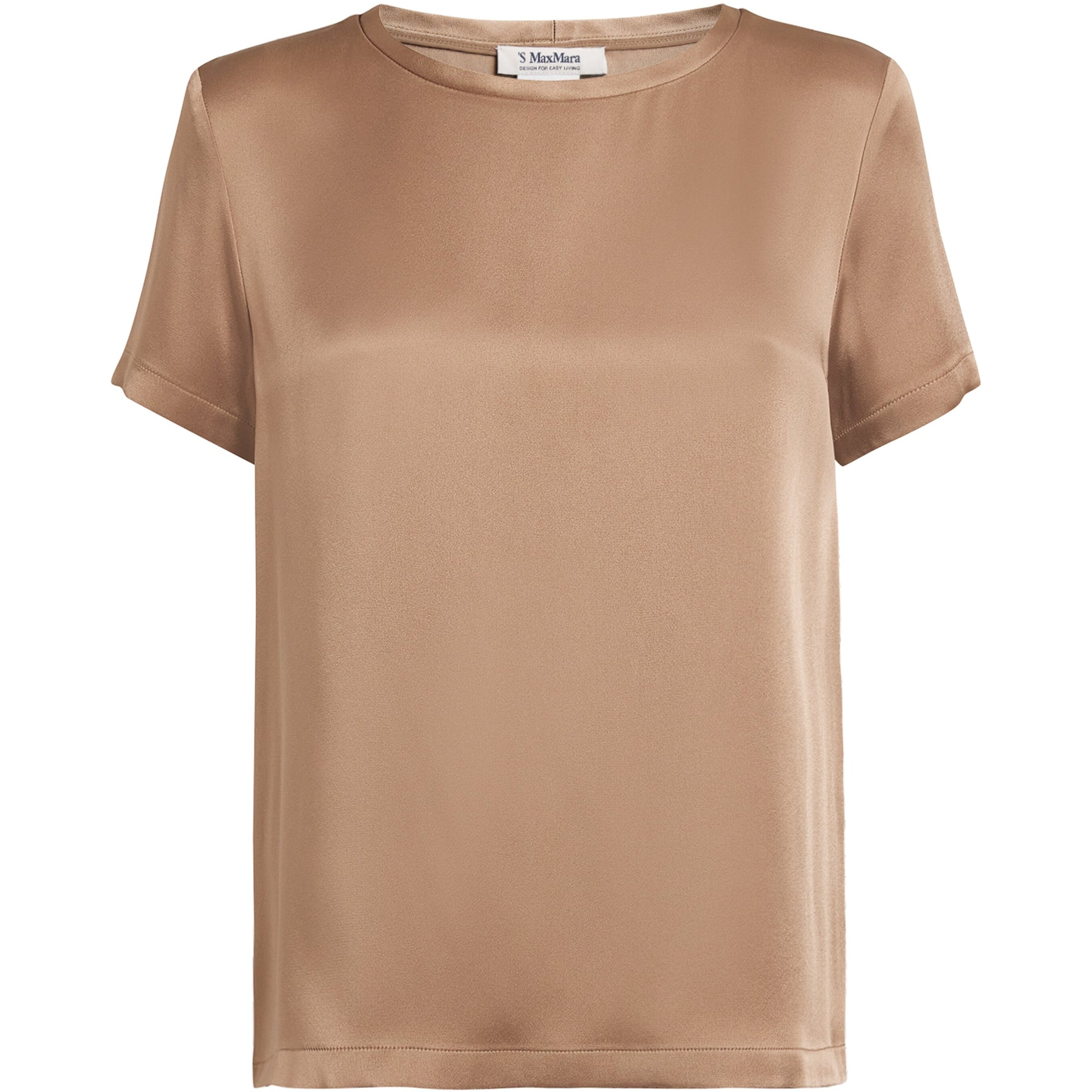 Max Mara Beige Satin Rebecca T-Shirt