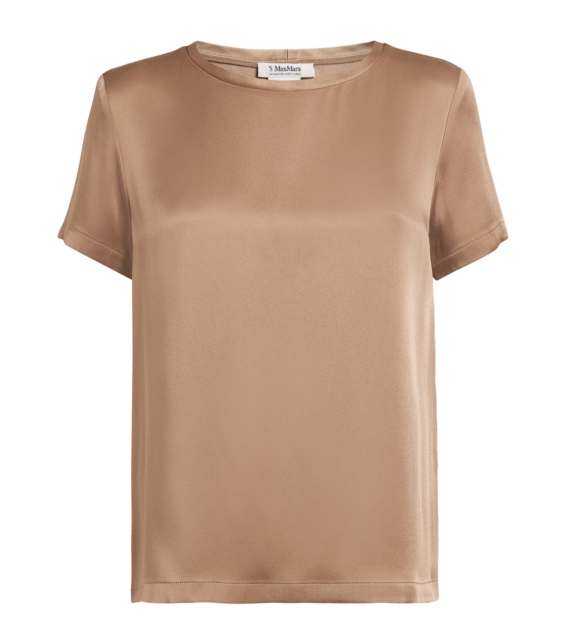 Max Mara Beige Satin Rebecca T-Shirt