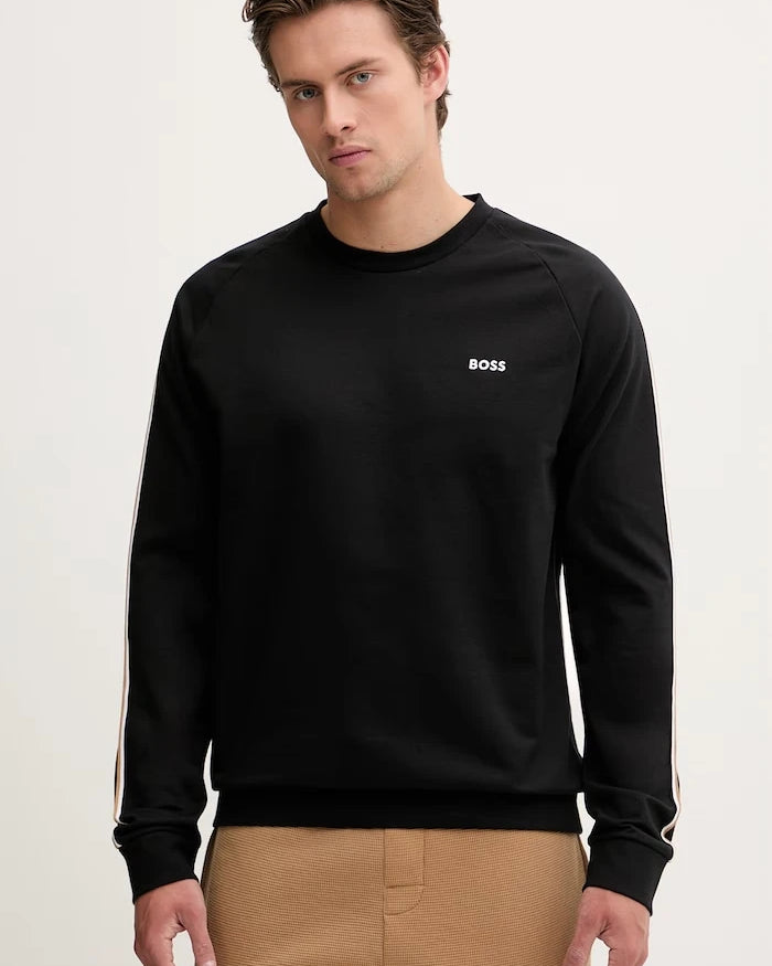 BOSS Erkek Pamuklu Ev Tipi Sweatshirt Iconic Sweatshirt