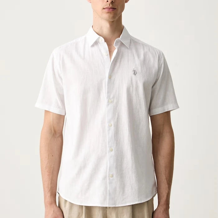 U.S. Polo Assn. Erkek Gömlek, Keten Karışımlı LINEN BLEND SS