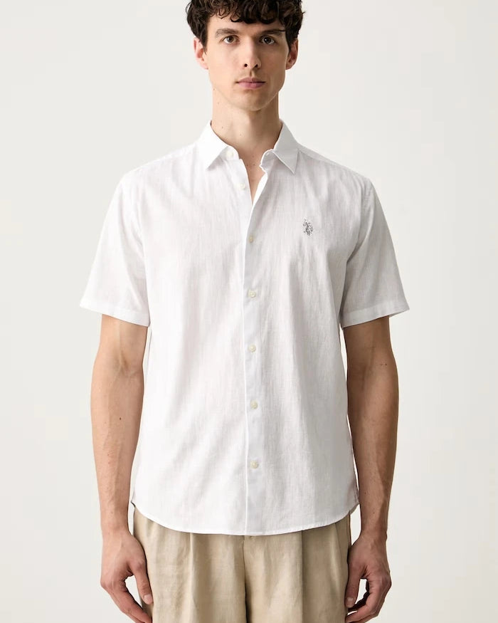 U.S. Polo Assn. Erkek Gömlek, Keten Karışımlı LINEN BLEND SS