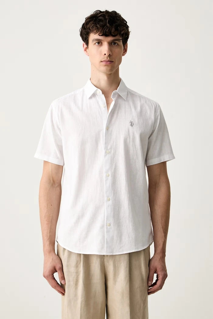 U.S. Polo Assn. Erkek Gömlek, Keten Karışımlı LINEN BLEND SS