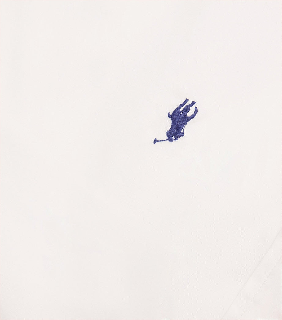 Polo Pony Shirt Mini Dress WHITE