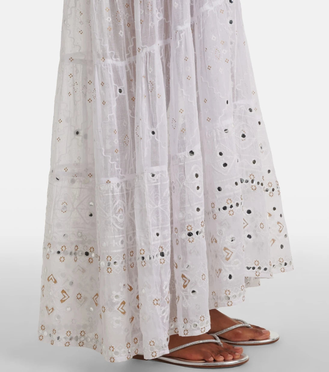 Juliet Dunn - Embellished cotton maxi dress