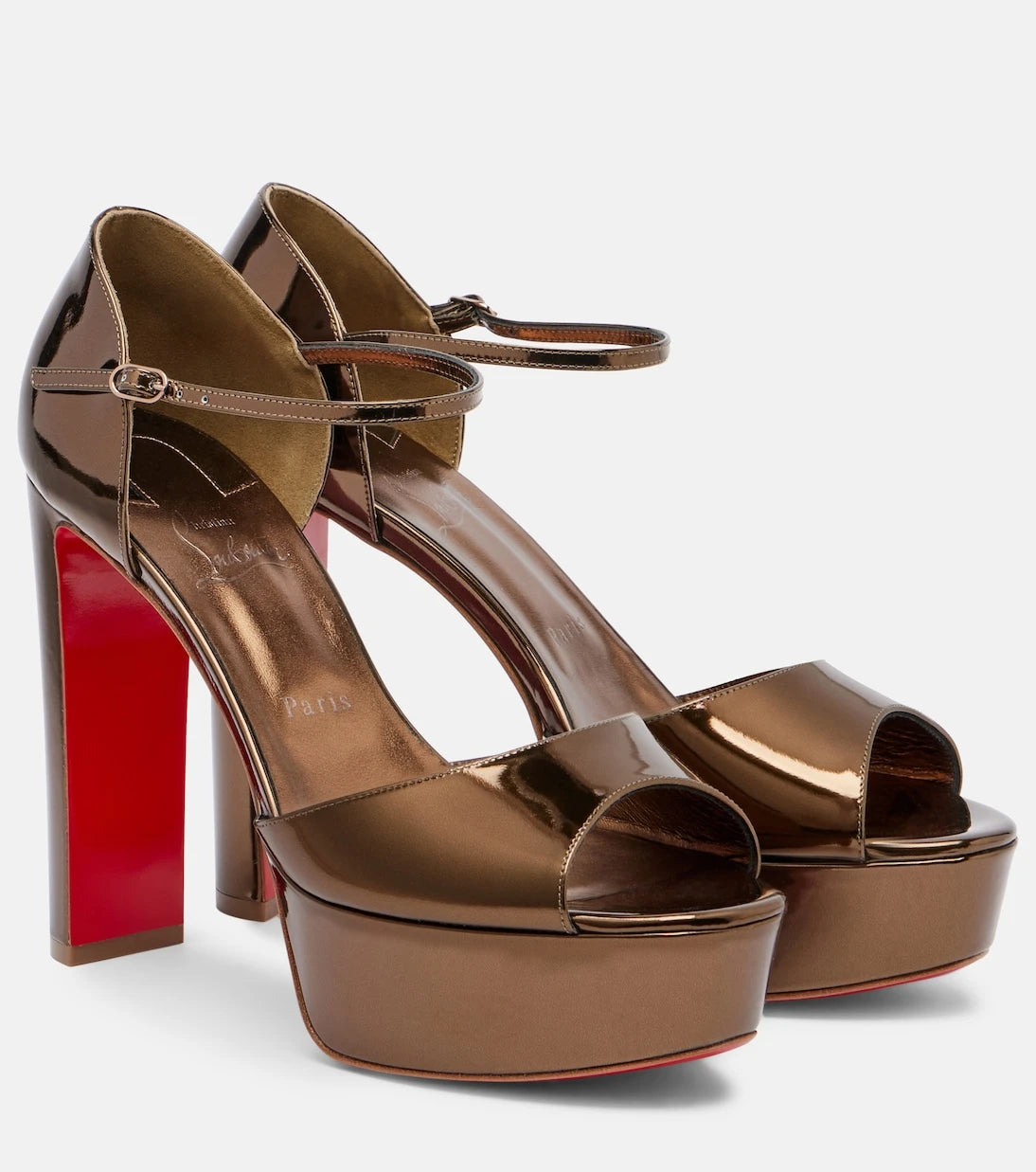 Christian Louboutin - Sandaloo 130 leather platform sandals