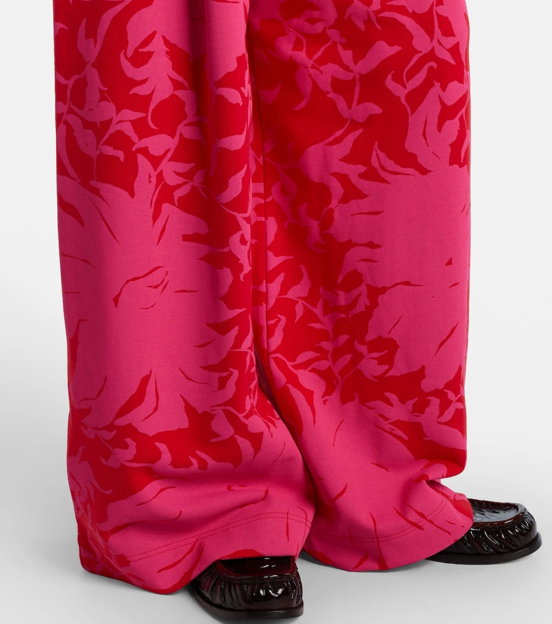 Dries Van Noten - Floral pleated cotton jersey sweatpants