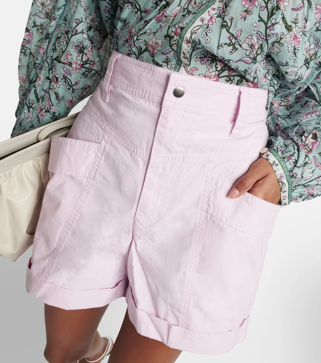 Marant Etoile - Rachel high-rise cotton shorts