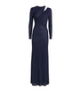 Self-Portrait Navy Embellished Cut-Out Maxi Dress