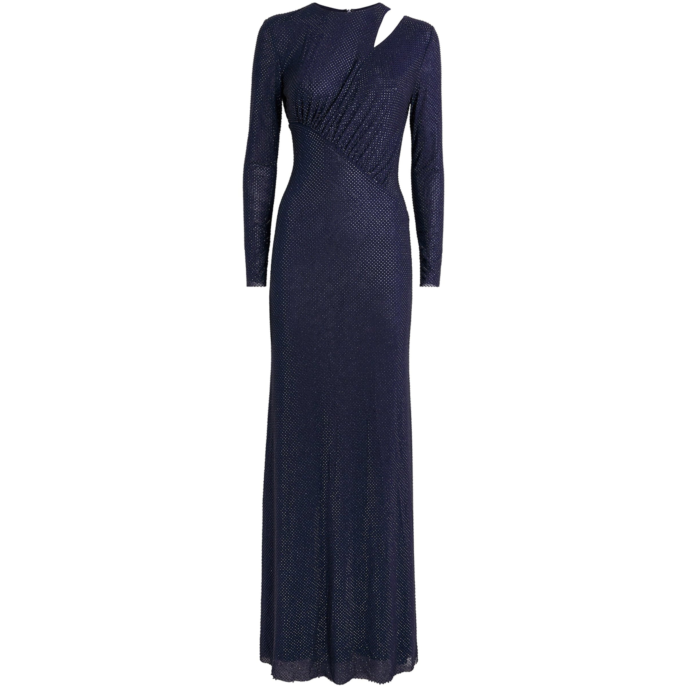 Self-Portrait Navy Embellished Cut-Out Maxi Dress