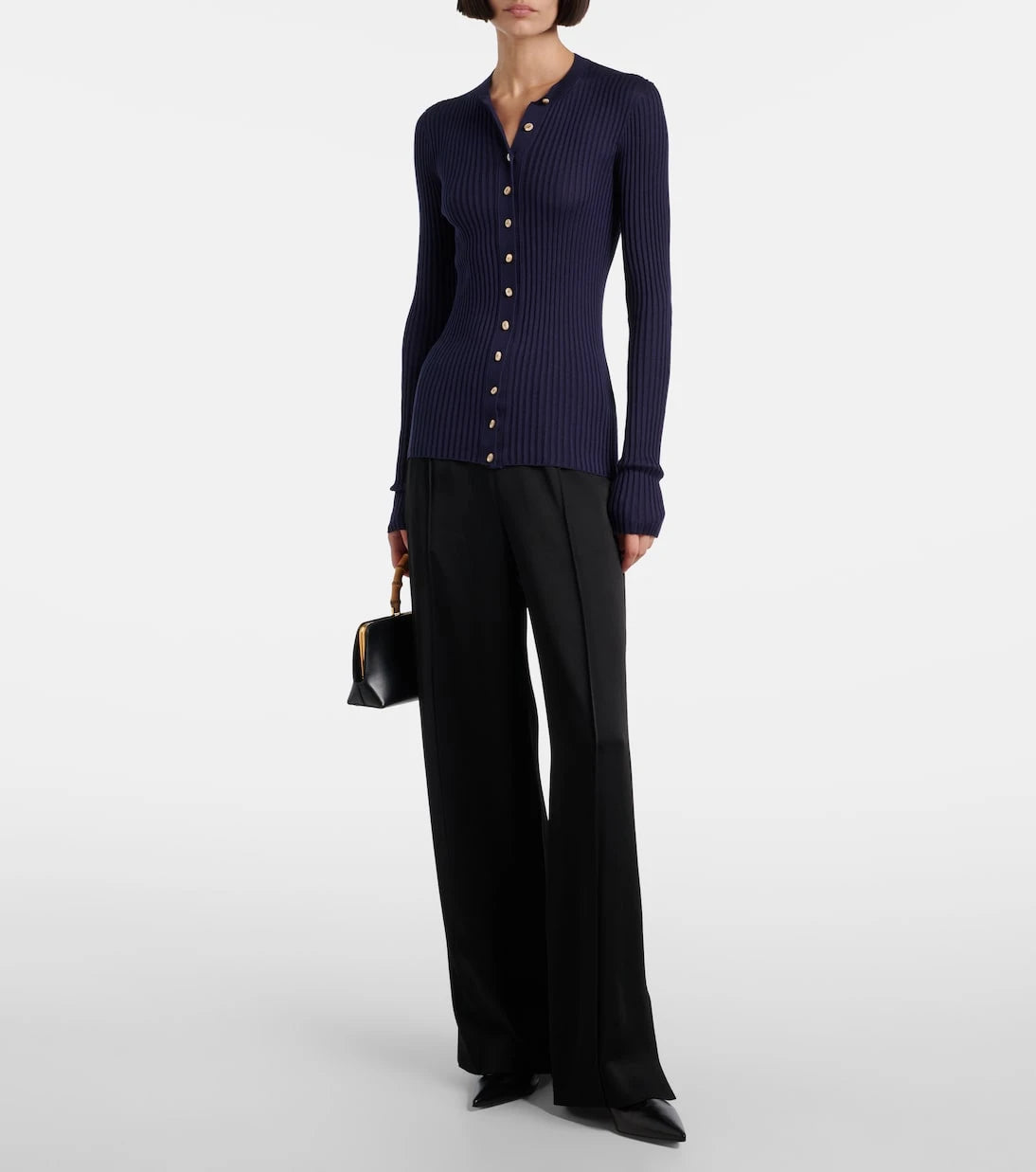 Jil Sander - Ribbed-knit silk cardigan