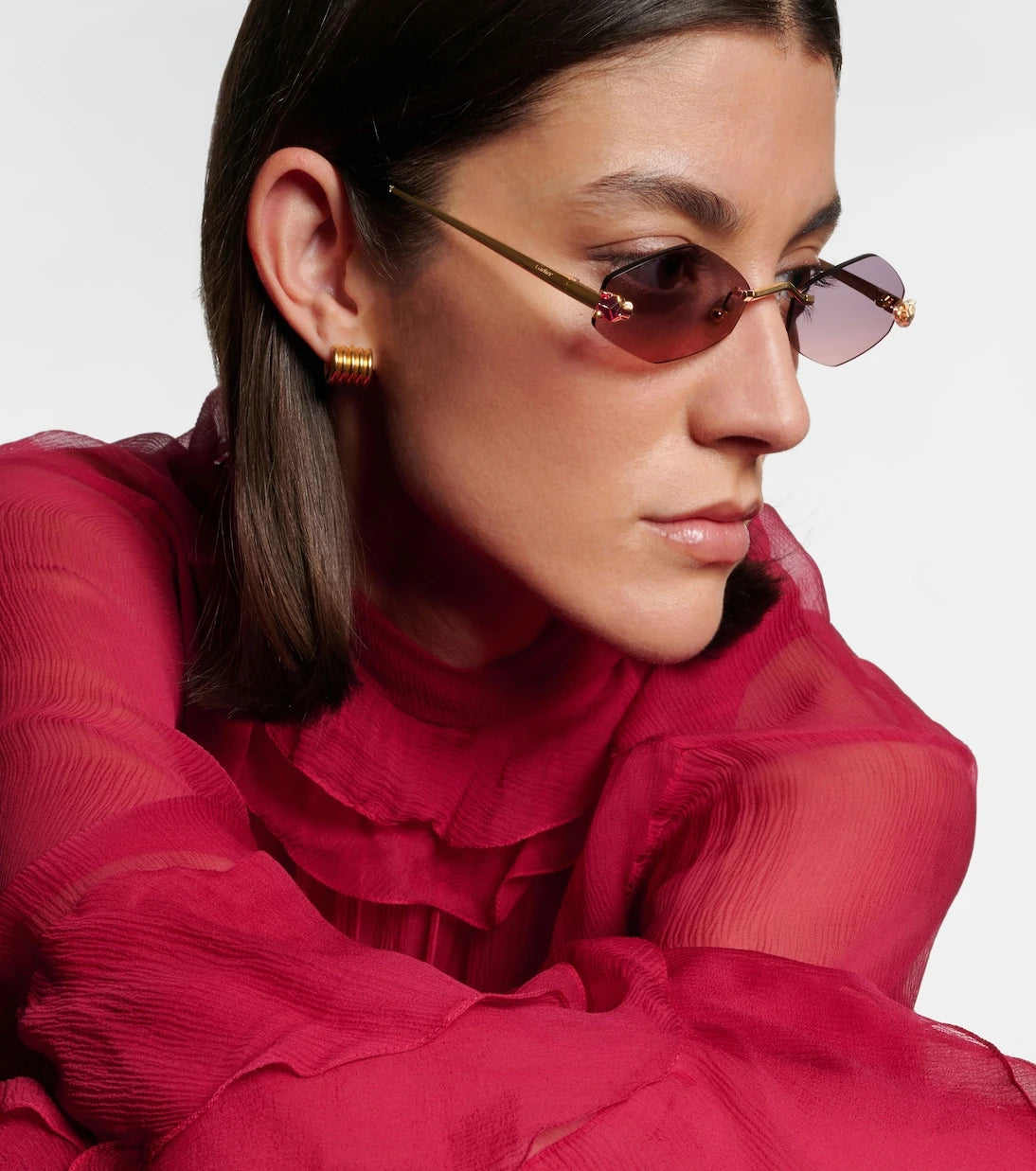 Cartier Eyewear Collection - Panthère de Cartier geometric sunglasses