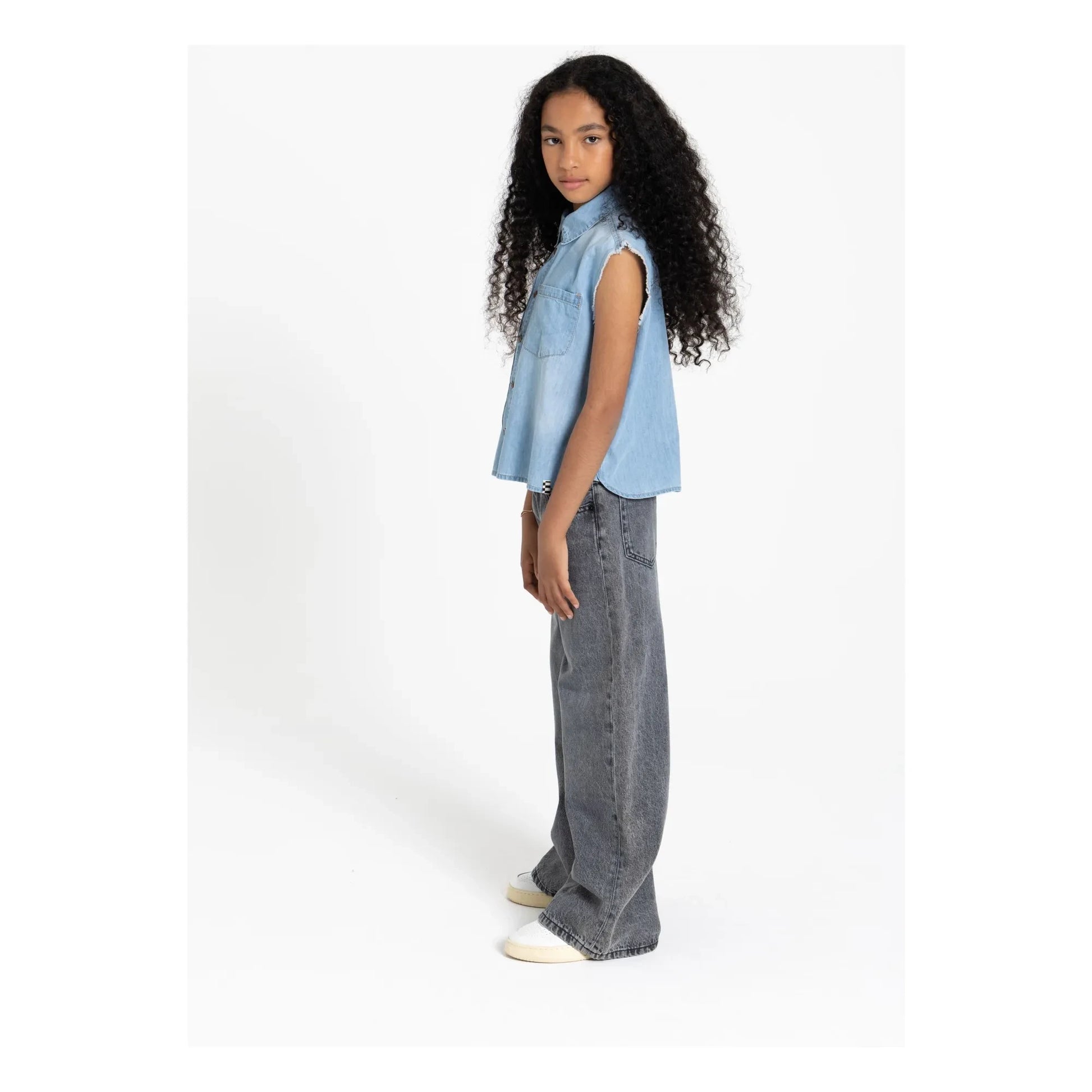 Finger in the nose - Jean Large April | Denim grey