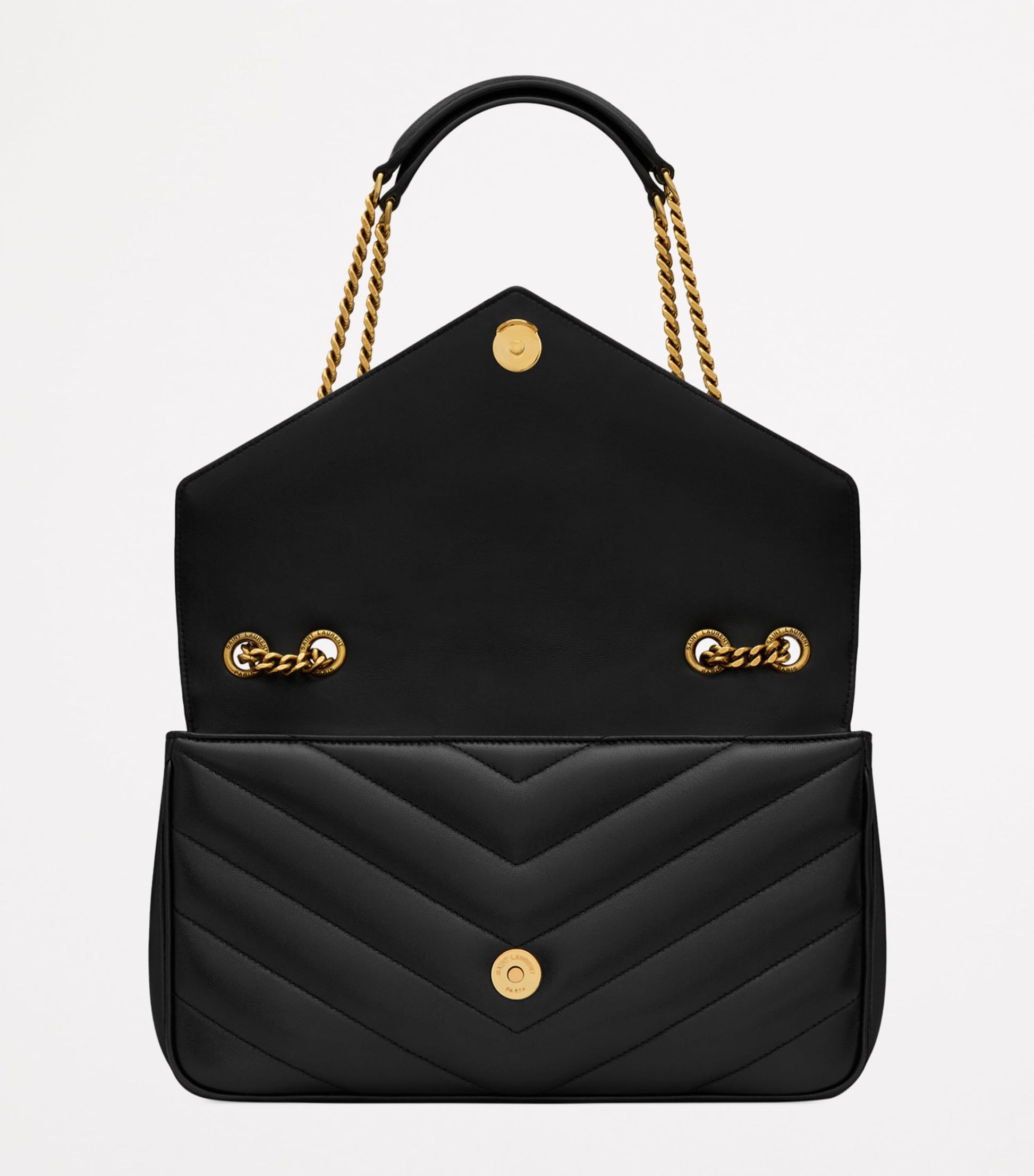 Saint Laurent Black Medium Loulou Shoulder Bag
