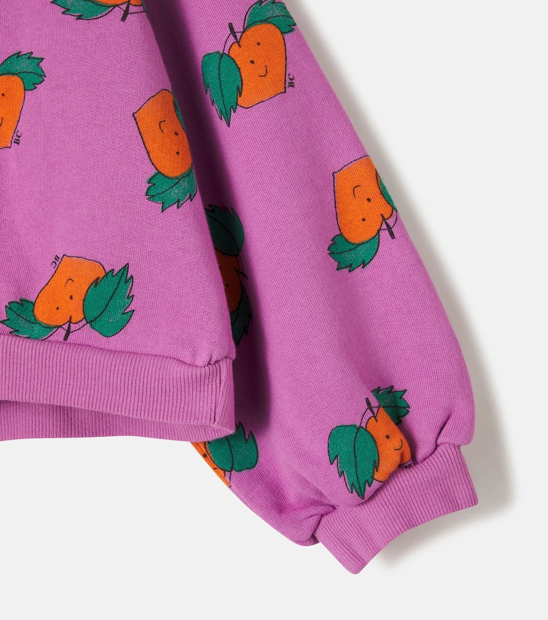 Bobo Choses - Tangerine cropped cotton sweatshirt