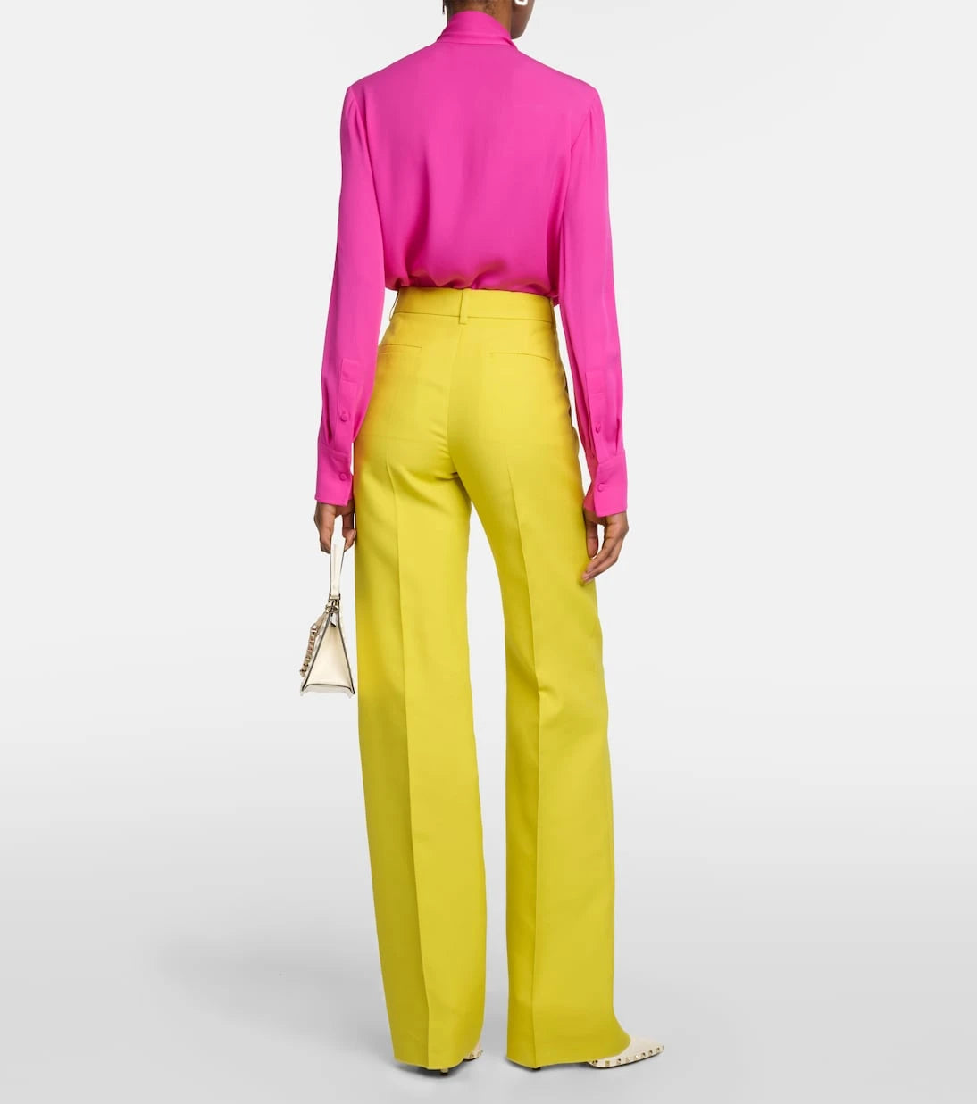 Valentino - Crêpe Couture high-rise straight pants