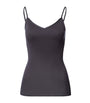 Black Cotton Seamless Padded Camisole