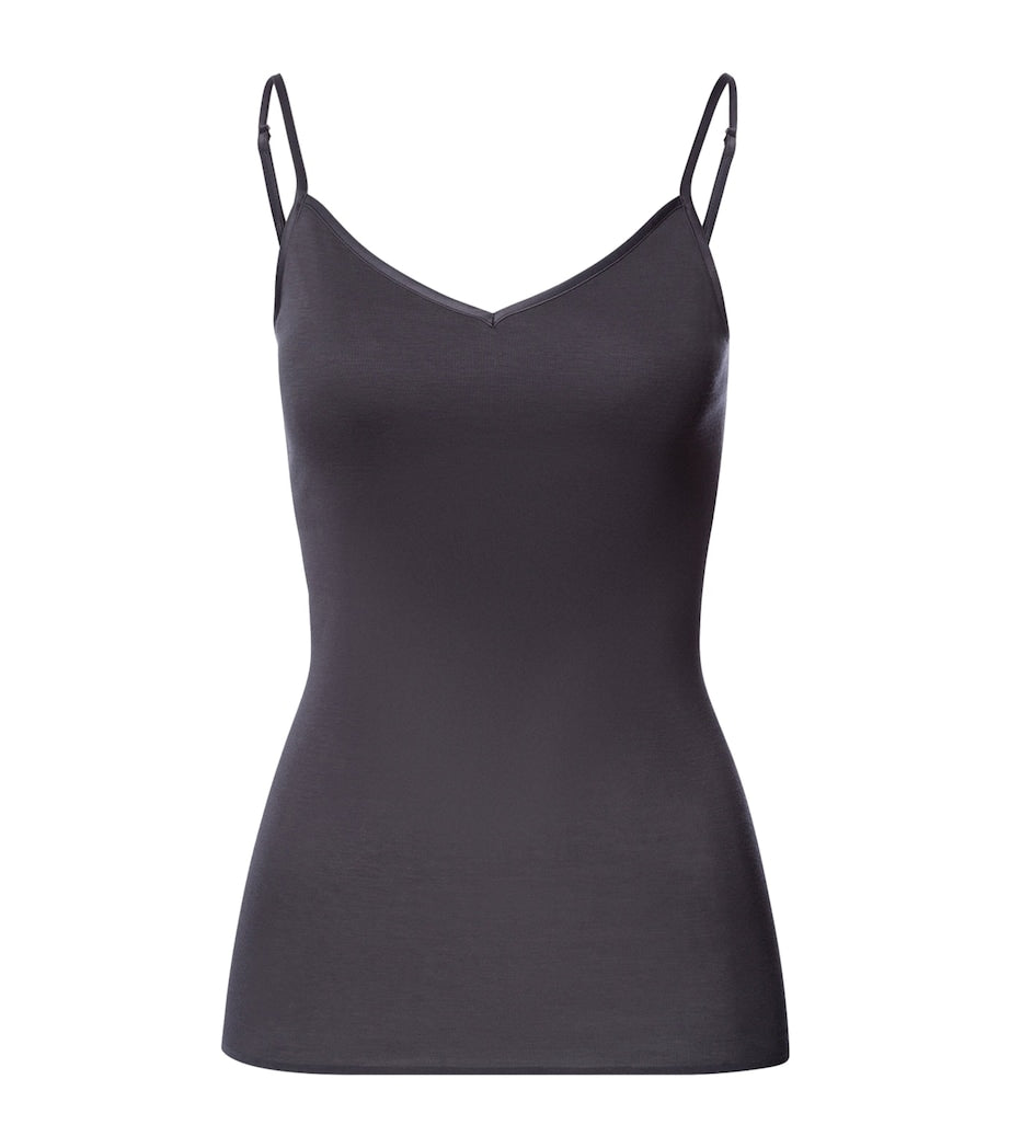 Black Cotton Seamless Padded Camisole