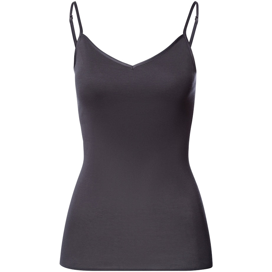 Black Cotton Seamless Padded Camisole
